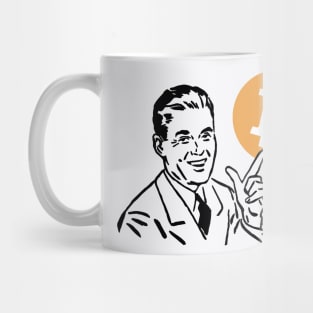 Retro Bitcoin Salesman Mug